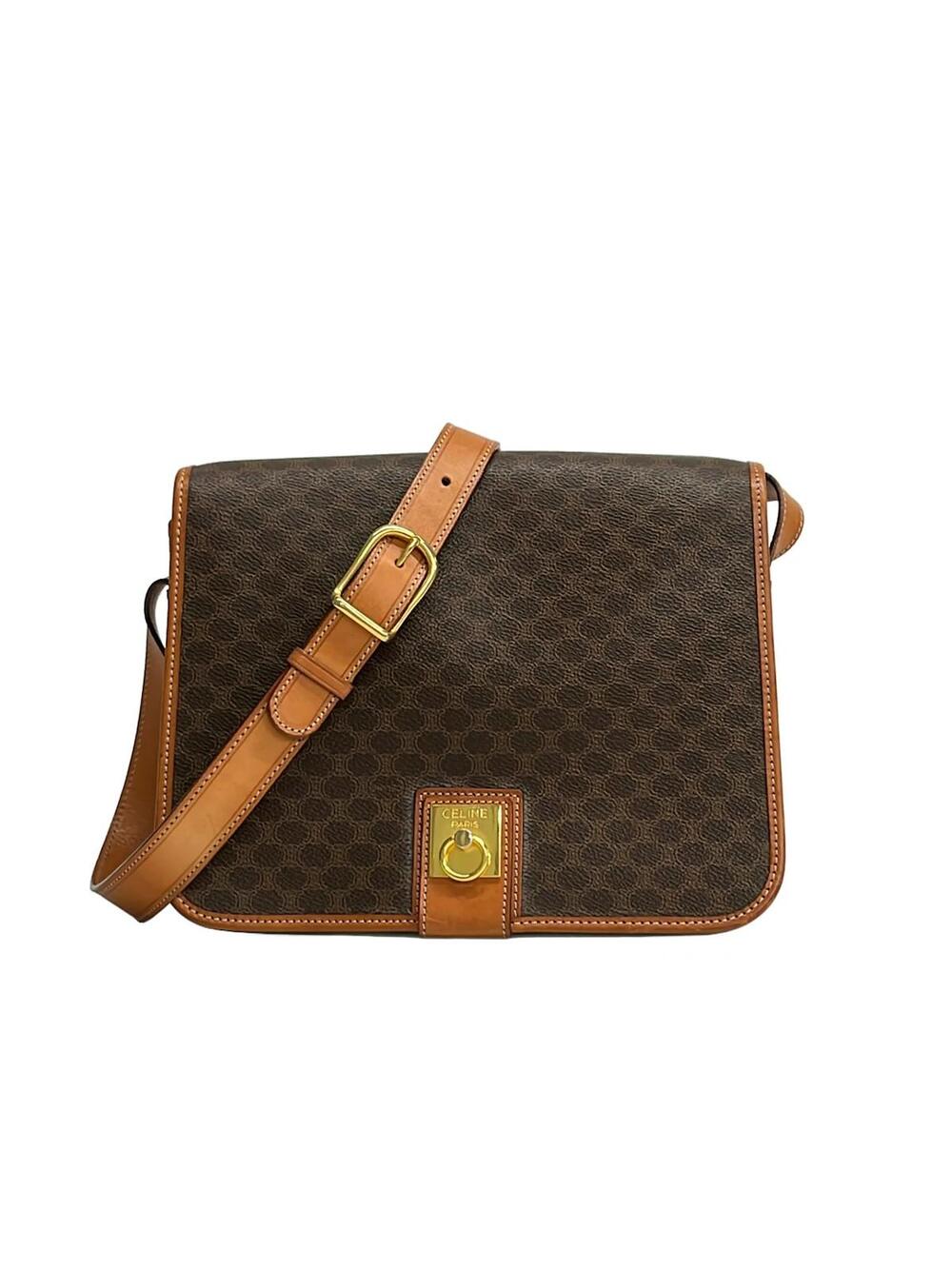 Celine Macadam Dark Brown Beige Pvc #365458C77B